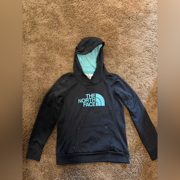 The North Face Jackets & Blazers - The North Face Black Jacket with Aqua Hood Lining
